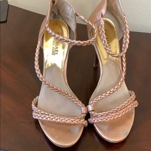 Michael Kors scrappy rose gold sandals